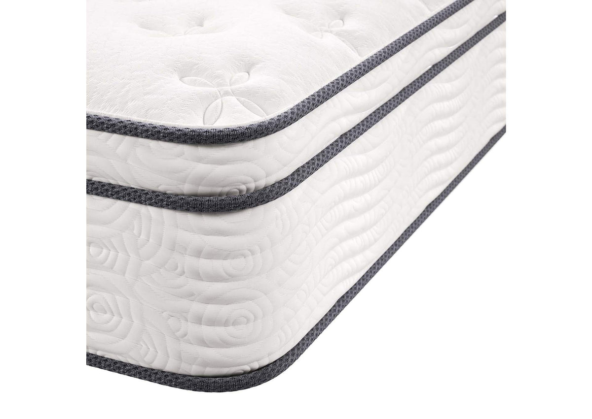 MOD-7091-WHI Jenna 12" Innerspring And Foam California King Mattress By Modway