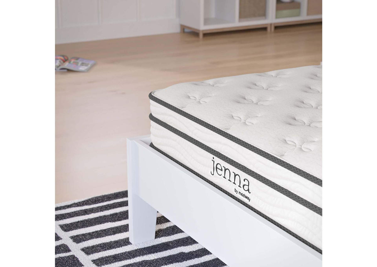 MOD-7092-WHI Jenna 6" Innerspring And Foam Narrow Twin Mattress By Modway