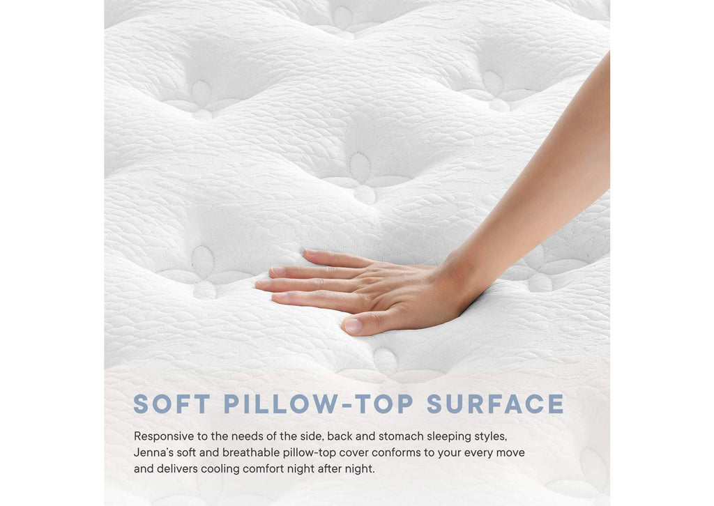 MOD-7093-WHI Jenna 6" Innerspring And Foam Twin Mattress By Modway