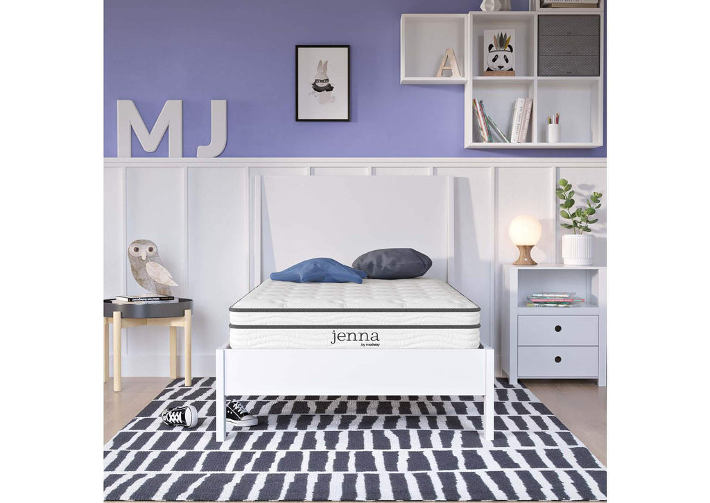 MOD-7093-WHI Jenna 6" Innerspring And Foam Twin Mattress By Modway
