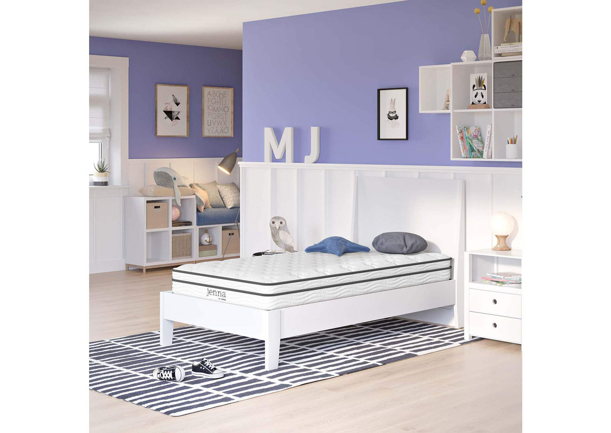 MOD-7093-WHI Jenna 6" Innerspring And Foam Twin Mattress By Modway