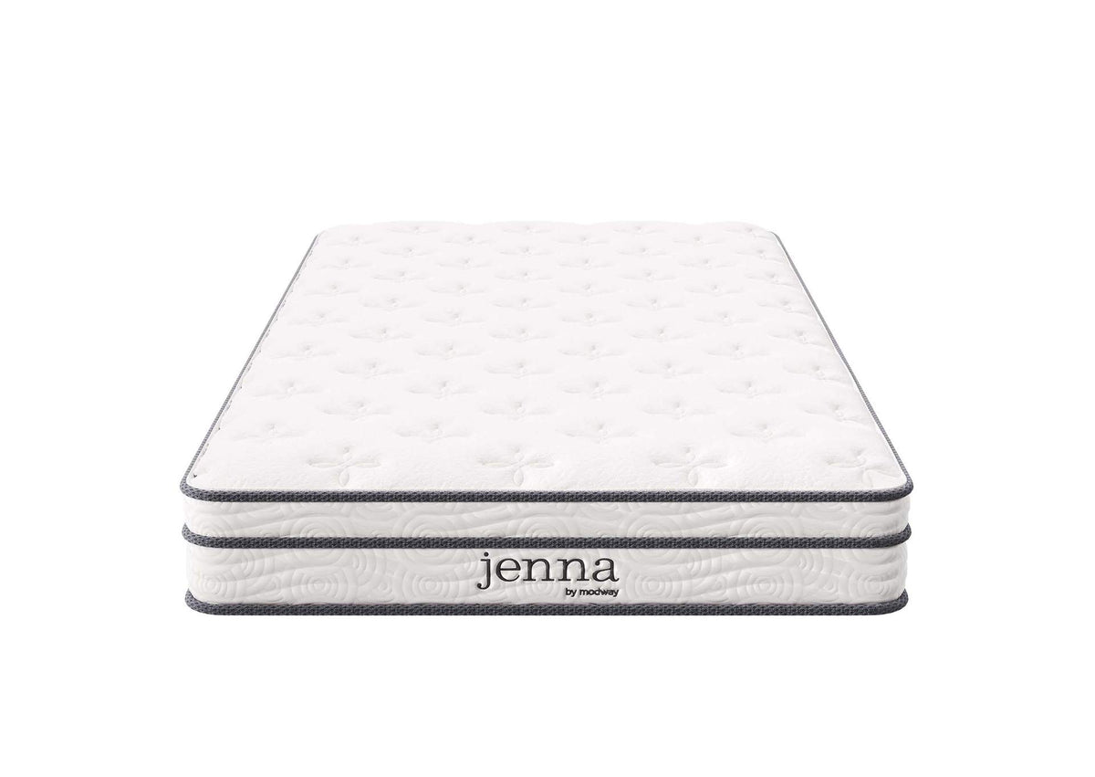 MOD-7093-WHI Jenna 6" Innerspring And Foam Twin Mattress By Modway