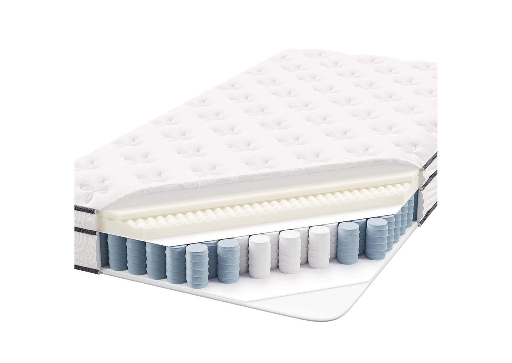 MOD-7093-WHI Jenna 6" Innerspring And Foam Twin Mattress By Modway
