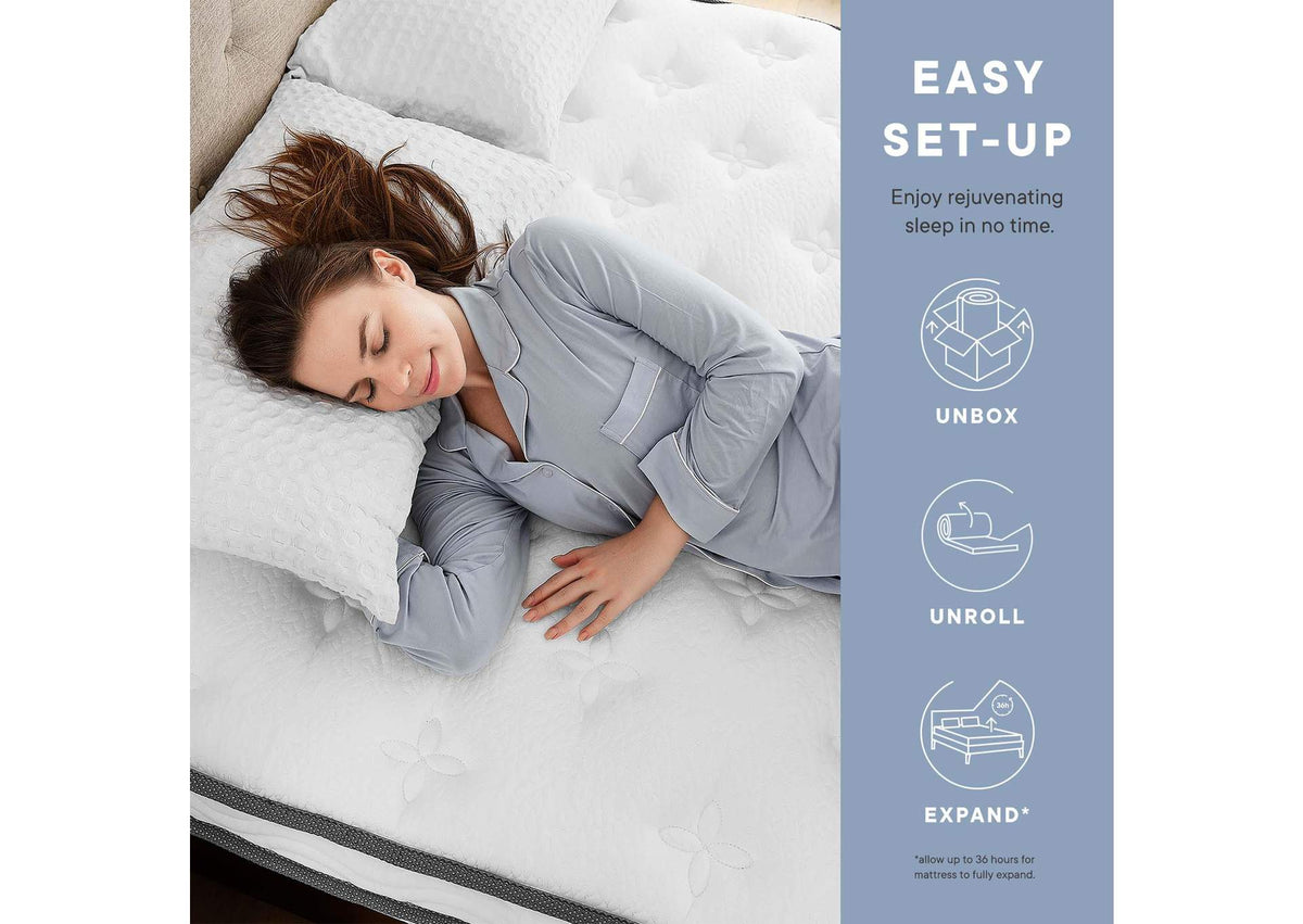 MOD-7094-WHI Jenna 6" Innerspring And Foam Full Mattress By Modway
