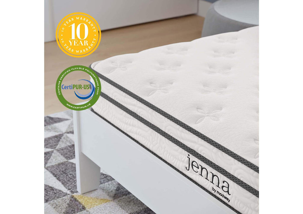 MOD-7094-WHI Jenna 6" Innerspring And Foam Full Mattress By Modway