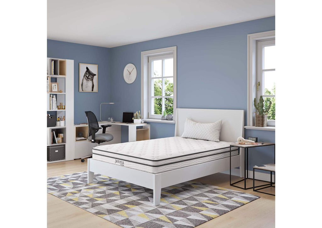 MOD-7094-WHI Jenna 6" Innerspring And Foam Full Mattress By Modway