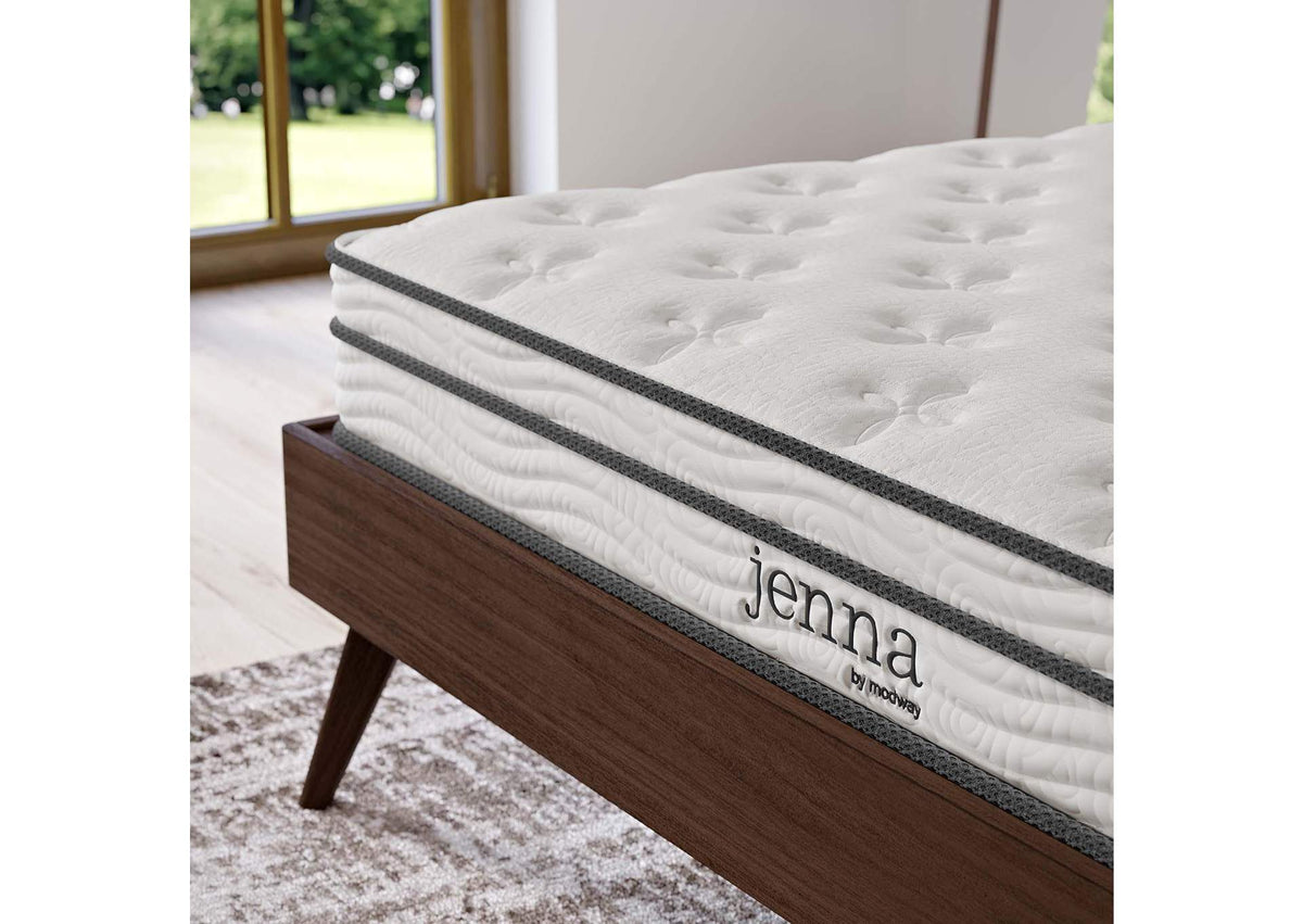 MOD-7095-WHI Jenna 6" Innerspring And Foam Queen Mattress By Modway