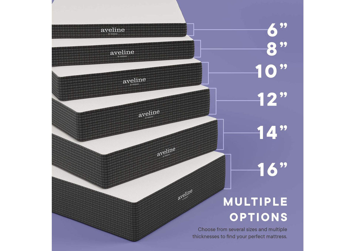 MOD-7107-WHI Aveline 8" Twin XL Mattress By Modway