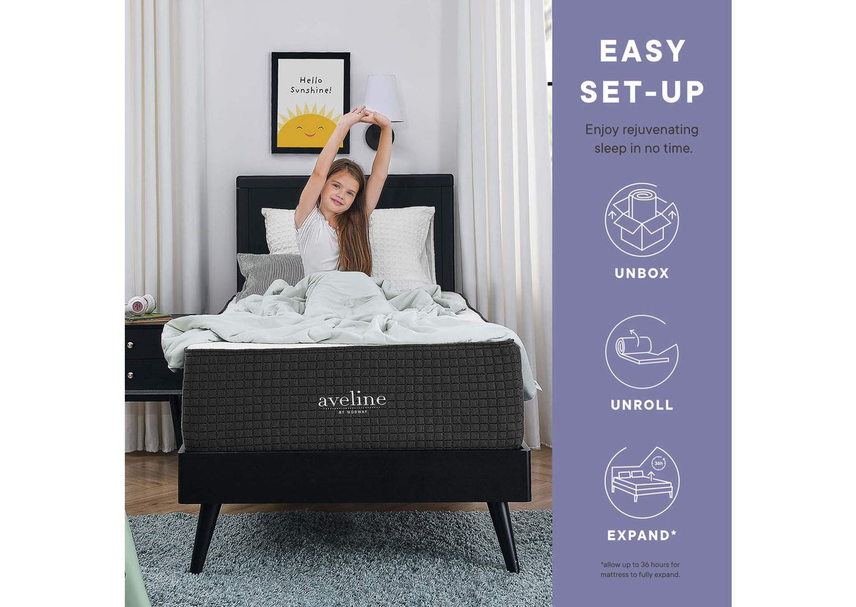 MOD-7107-WHI Aveline 8" Twin XL Mattress By Modway