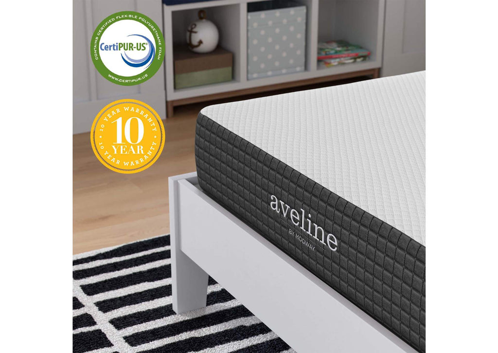 MOD-7107-WHI Aveline 8" Twin XL Mattress By Modway