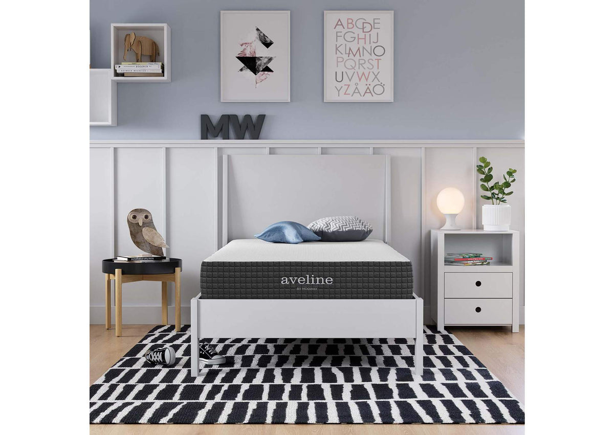 MOD-7107-WHI Aveline 8" Twin XL Mattress By Modway