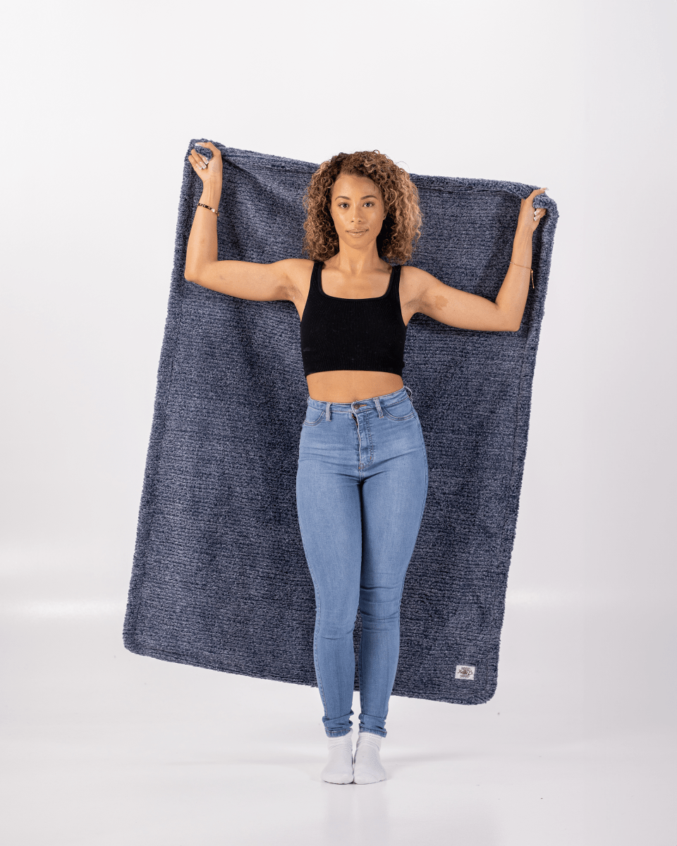 Navy Weave Throw