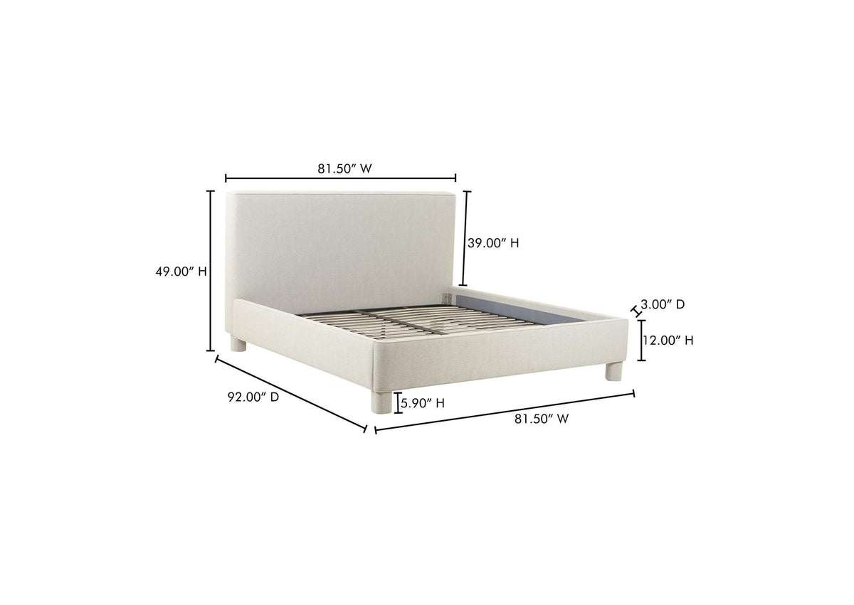 OA-1003-29-0 Ichigo King Bed Light Grey