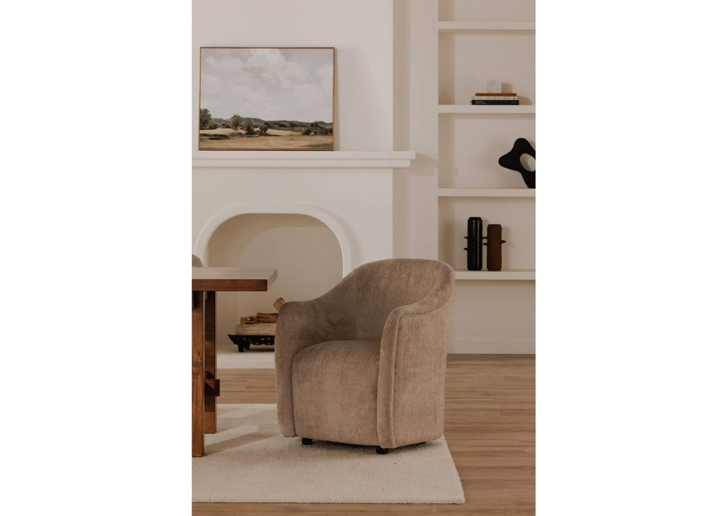 OA-1034-34 Drava Rolling Dining Chair Beige
