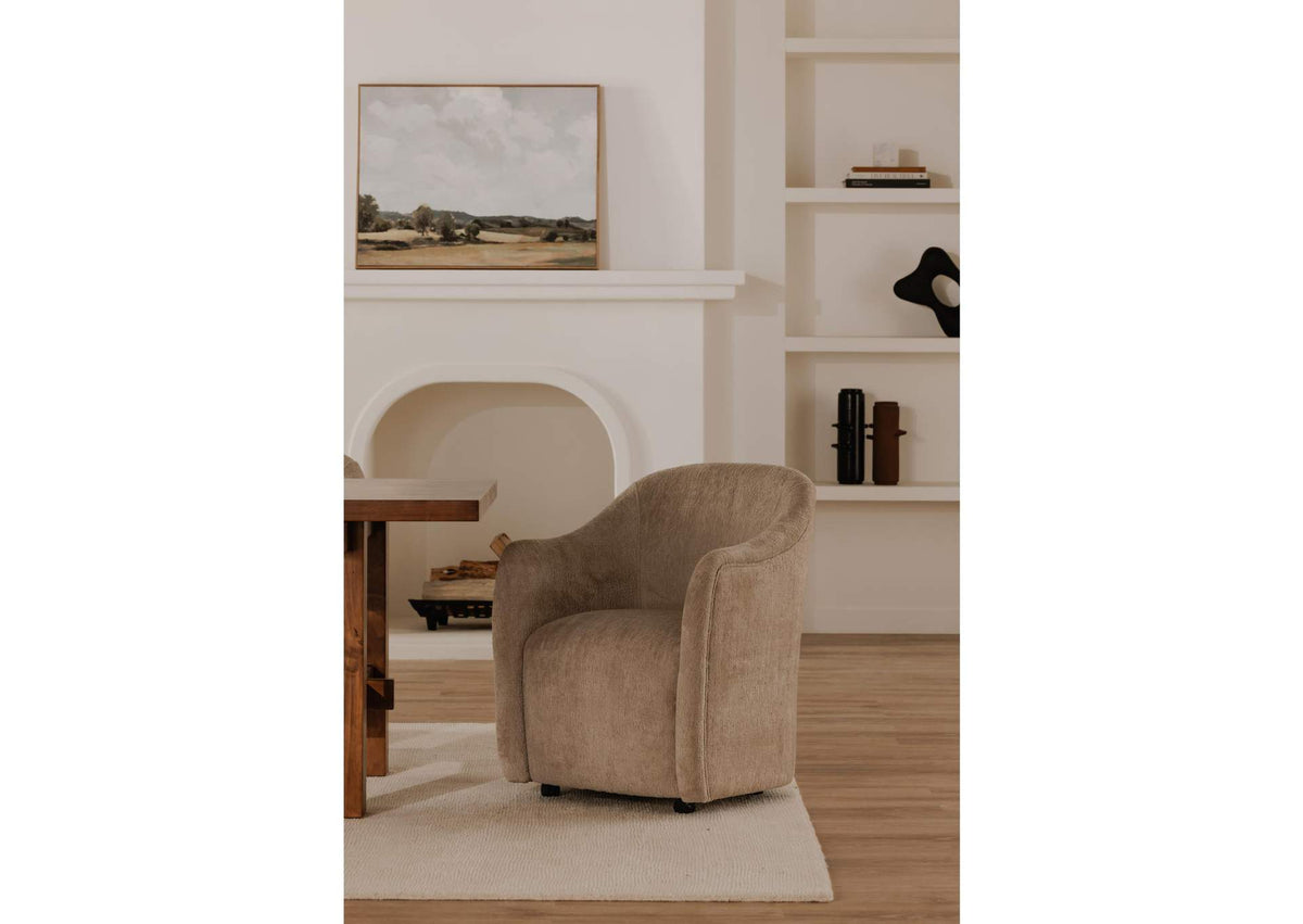 OA-1034-34 Drava Rolling Dining Chair Beige