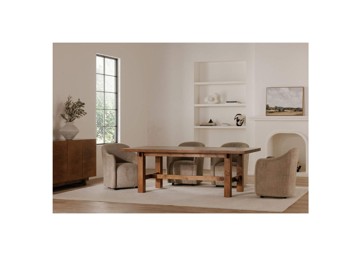 OA-1034-34 Drava Rolling Dining Chair Beige