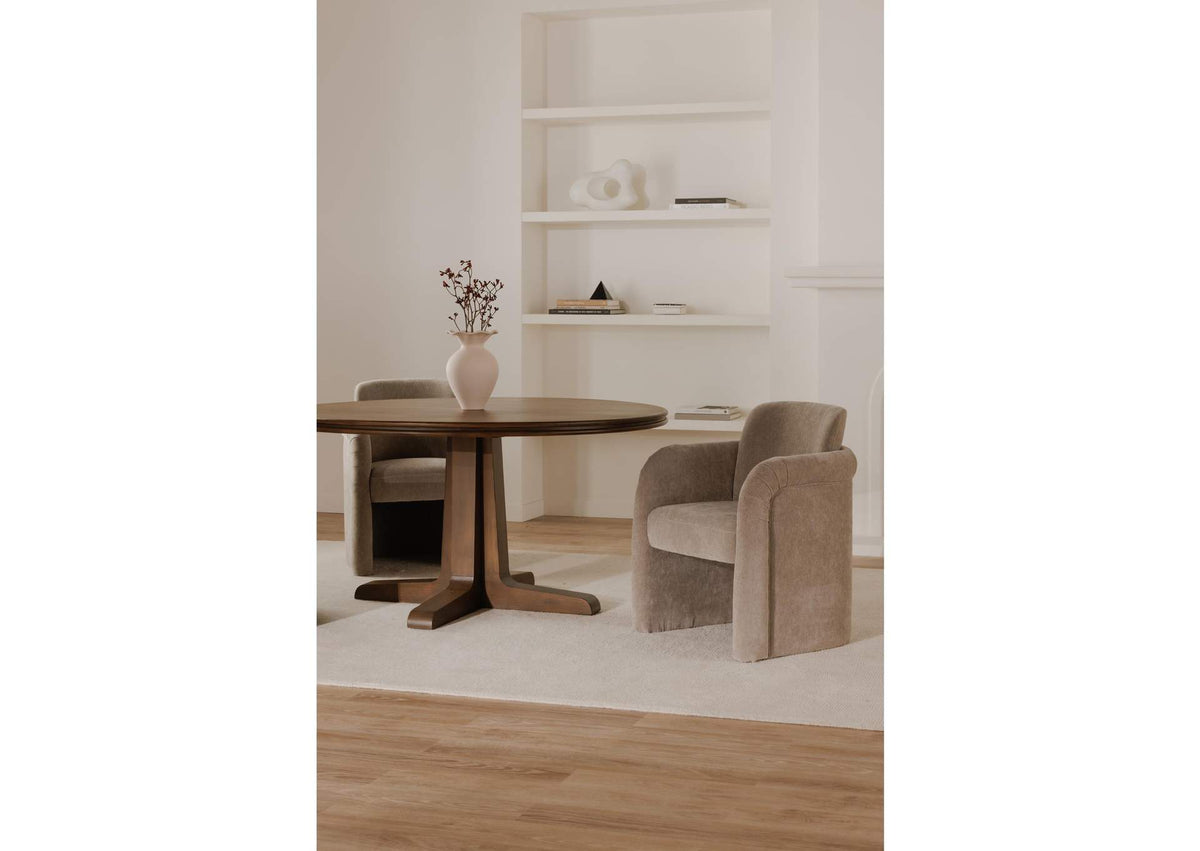 OA-1035-39 Mesto Rolling Dining Chair Taupe