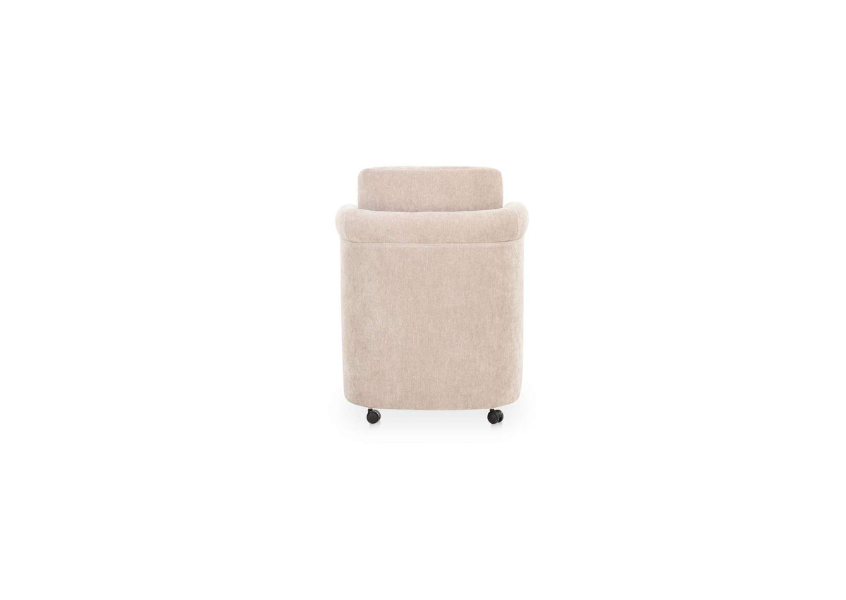 OA-1035-39 Mesto Rolling Dining Chair Taupe