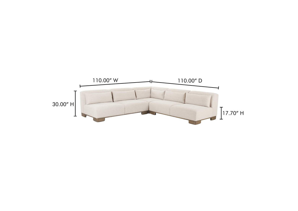 OA-1050-34 June Corner Modular Sectional Oatmeal