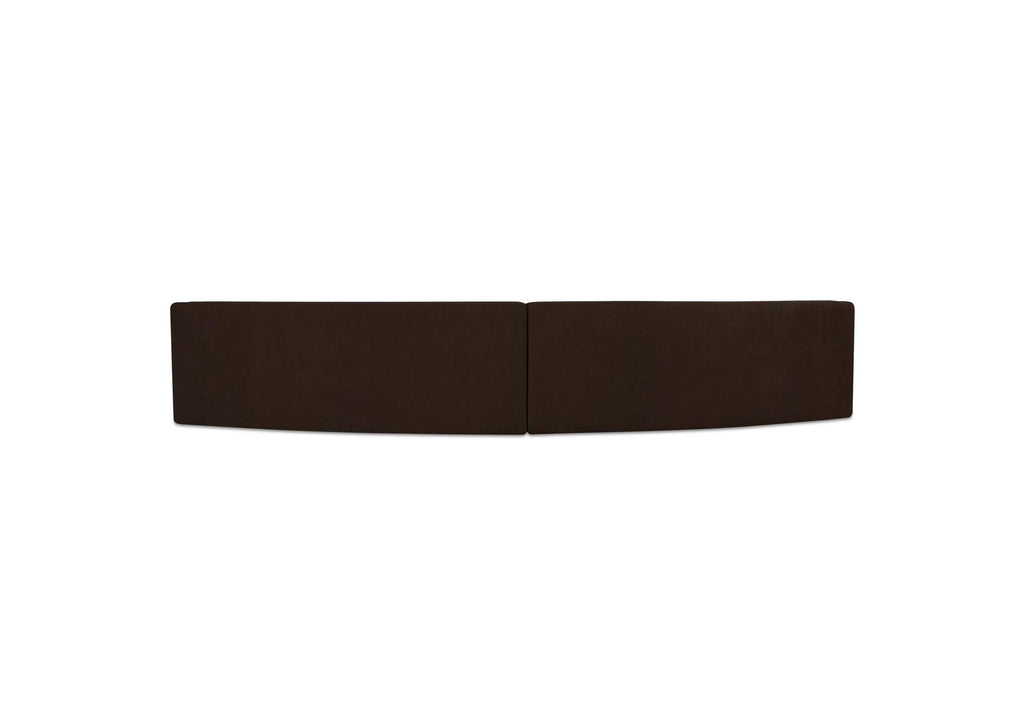 OA-1095-20 Naomi 2 Piece Concave Modular Sectional Dark Brown