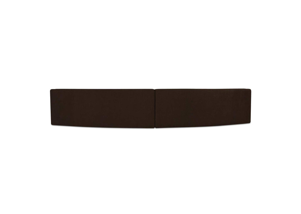 OA-1095-20 Naomi 2 Piece Concave Modular Sectional Dark Brown
