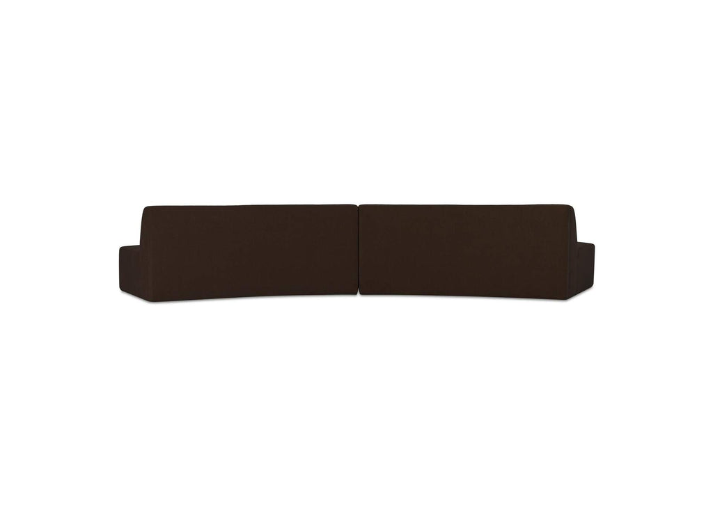 OA-1096-20 Naomi 2 Piece Convex Modular Sectional Dark Brown