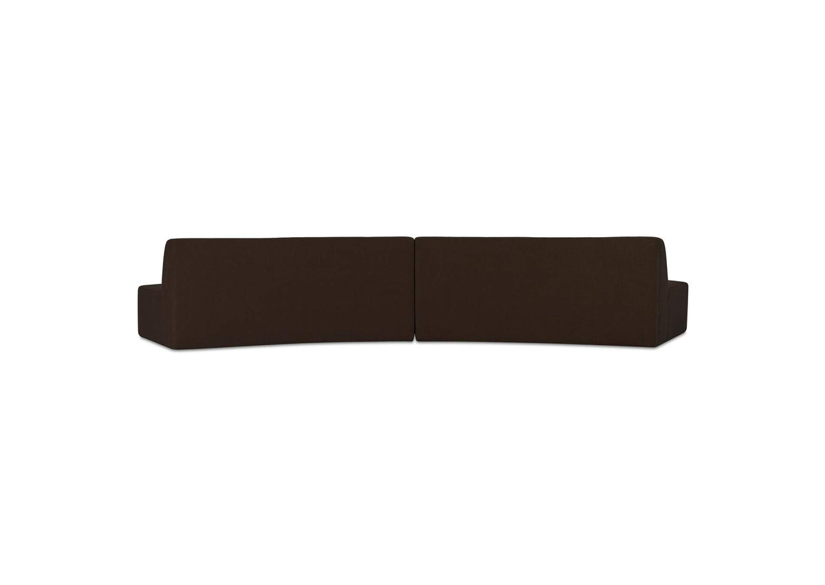 OA-1096-20 Naomi 2 Piece Convex Modular Sectional Dark Brown