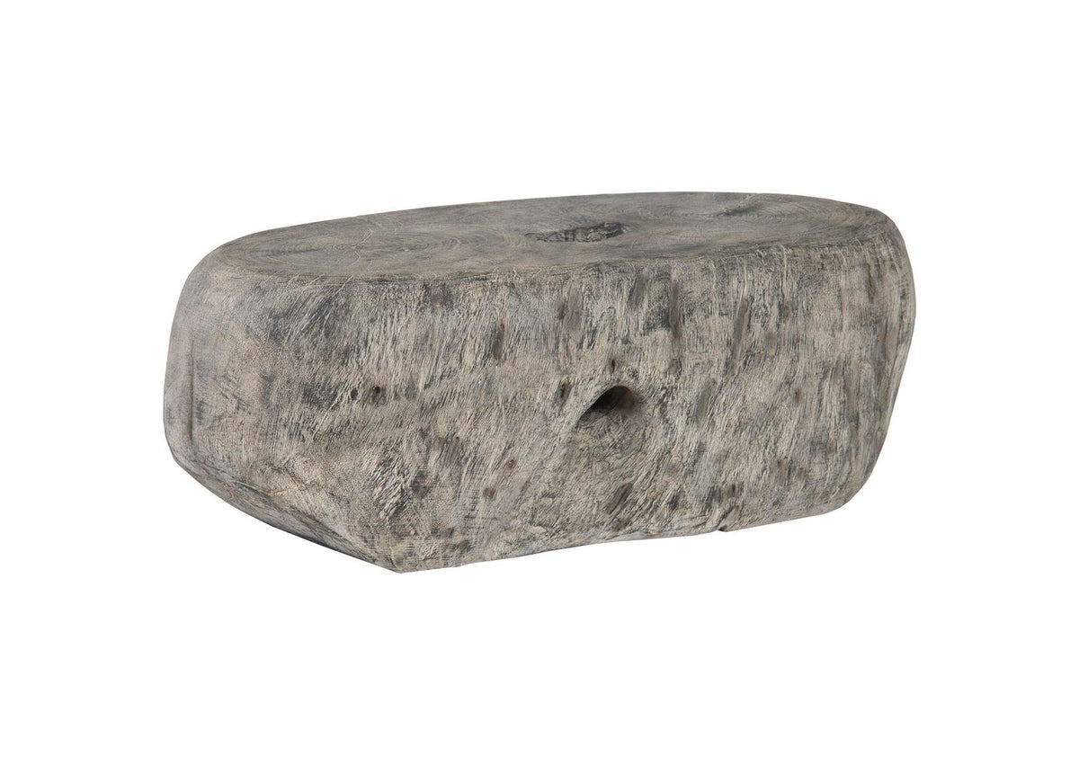 PH102848 Cast Organic River Stone Coffee Table - Resin - Faux Gray Stone