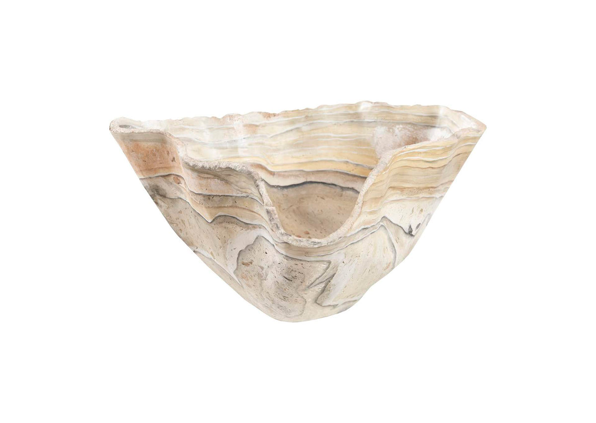 PH103723 Cast Onyx Bowl - Faux Finish - Large