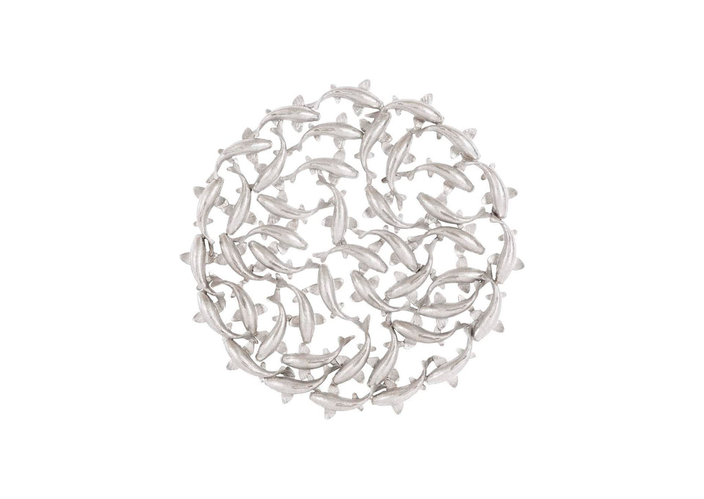 PH110308 Koi Wall Art - Silver Leaf