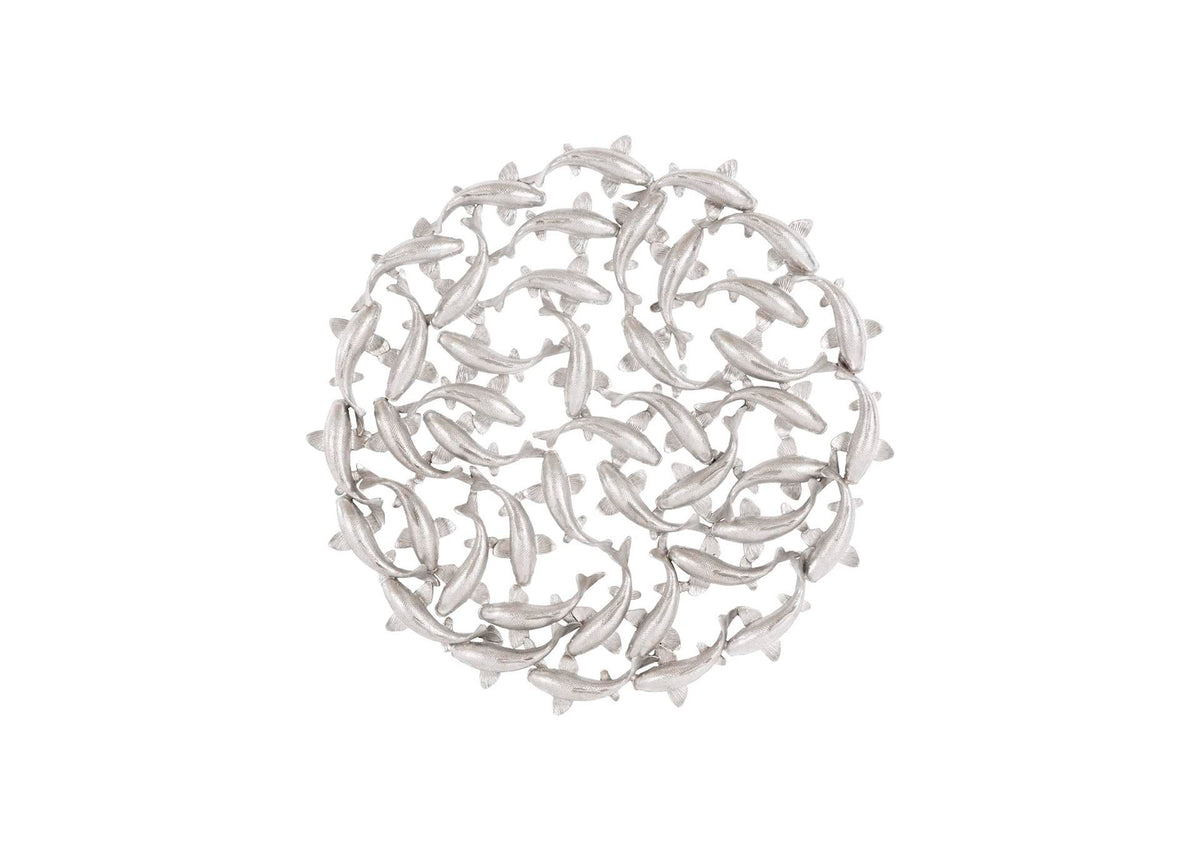 PH110308 Koi Wall Art - Silver Leaf
