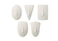 PH113715 Geometric Cycladic Wall Art - Set Of 5 - White Stone