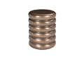 PH60009 Ribbed Stool - Polished Bronze