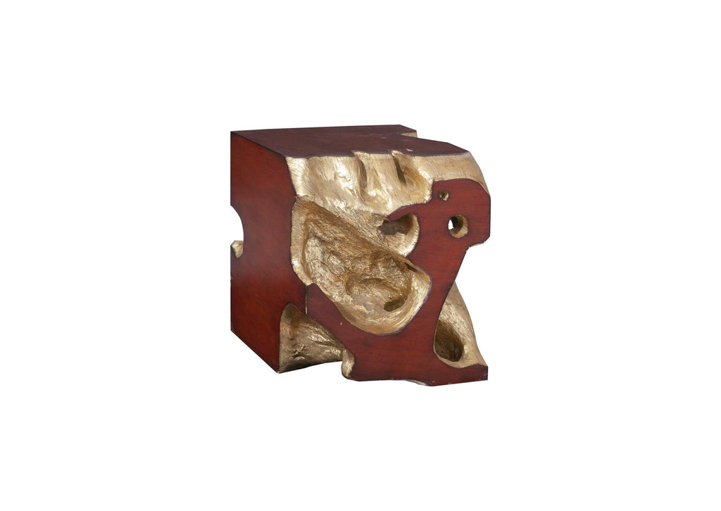 PH62425 Freeform Stool - Gold Leaf - Faux Bois - Sm
