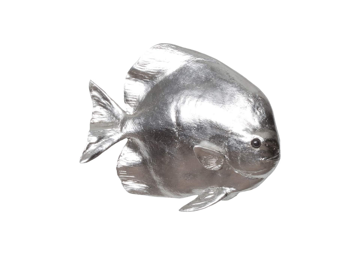 PH64557 Australian Bat Fish Wall Sculpture - Resin - Silver Leaf