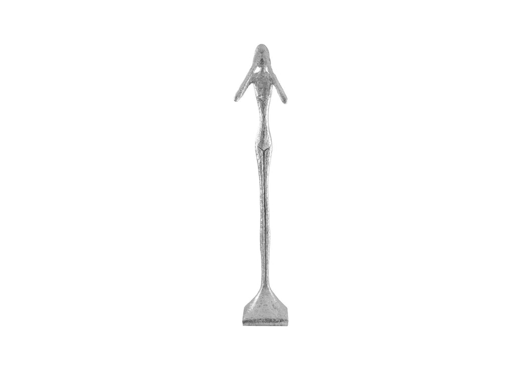 PH66162 See No Evil Slender Sculpture - Large - Resin - Silver Leaf