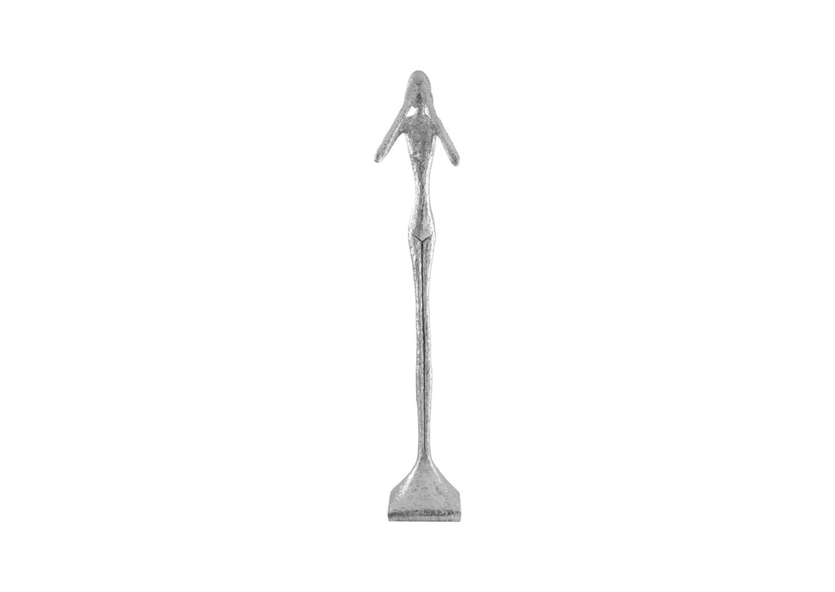 PH66162 See No Evil Slender Sculpture - Large - Resin - Silver Leaf