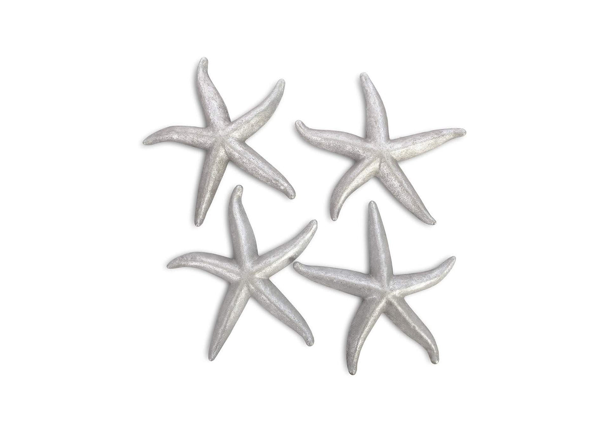 PH67532 Starfish - Silver Leaf - Set Of 4 - Lg