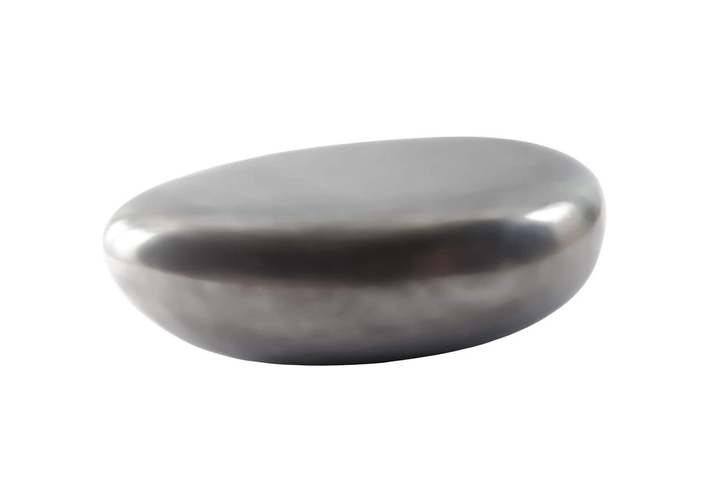 PH68783 River Stone Coffee Table - Polished Aluminum - Small