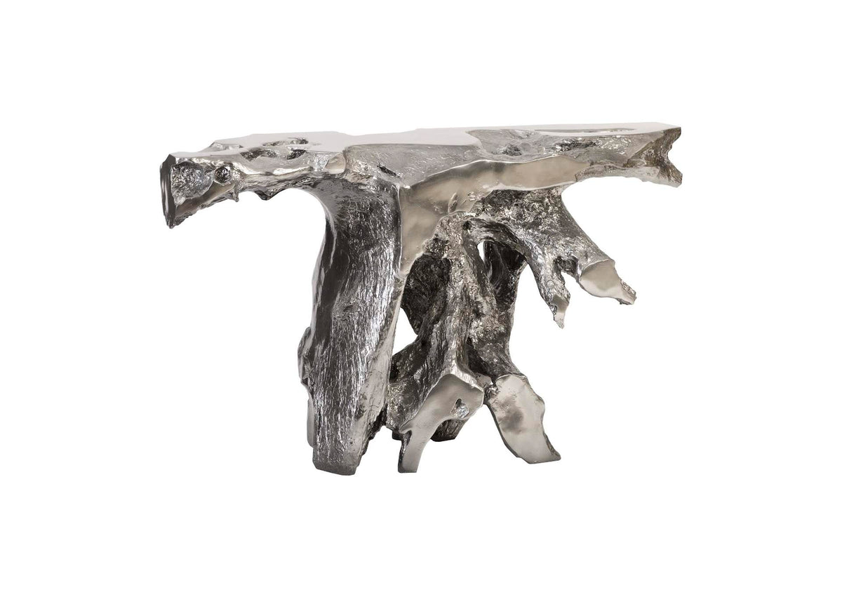 PH95580 Brivo Freeform Console Table - Liquid Silver