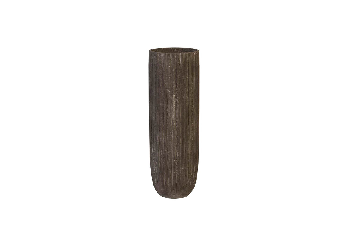 PH97031 Fluted Planter - Large - Gray