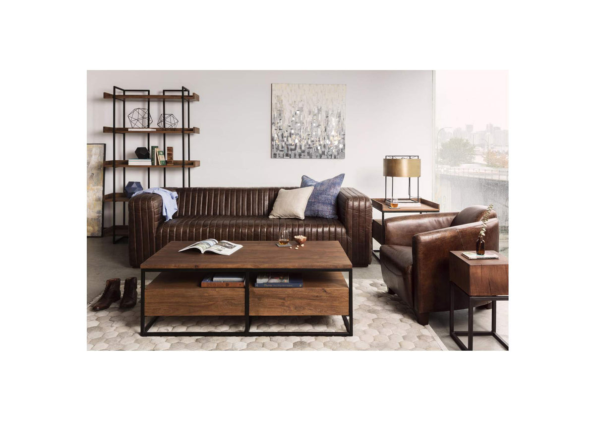 PK-1009-20 Castle Sofa Dark Brown