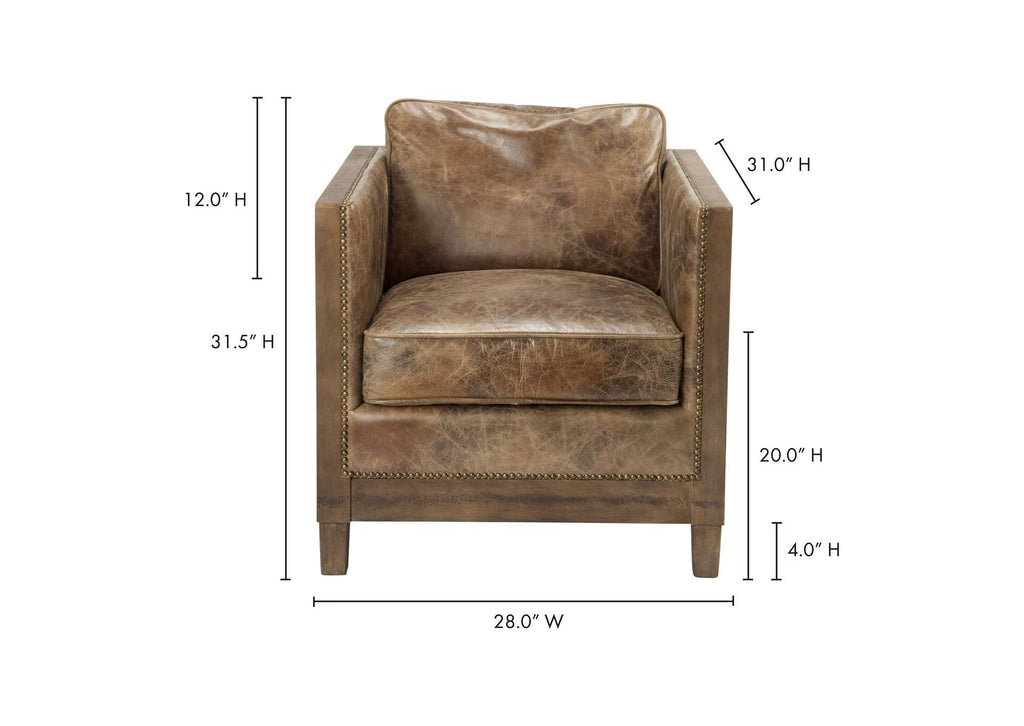 PK-1030-03 Darlington Club Chair Light Brown