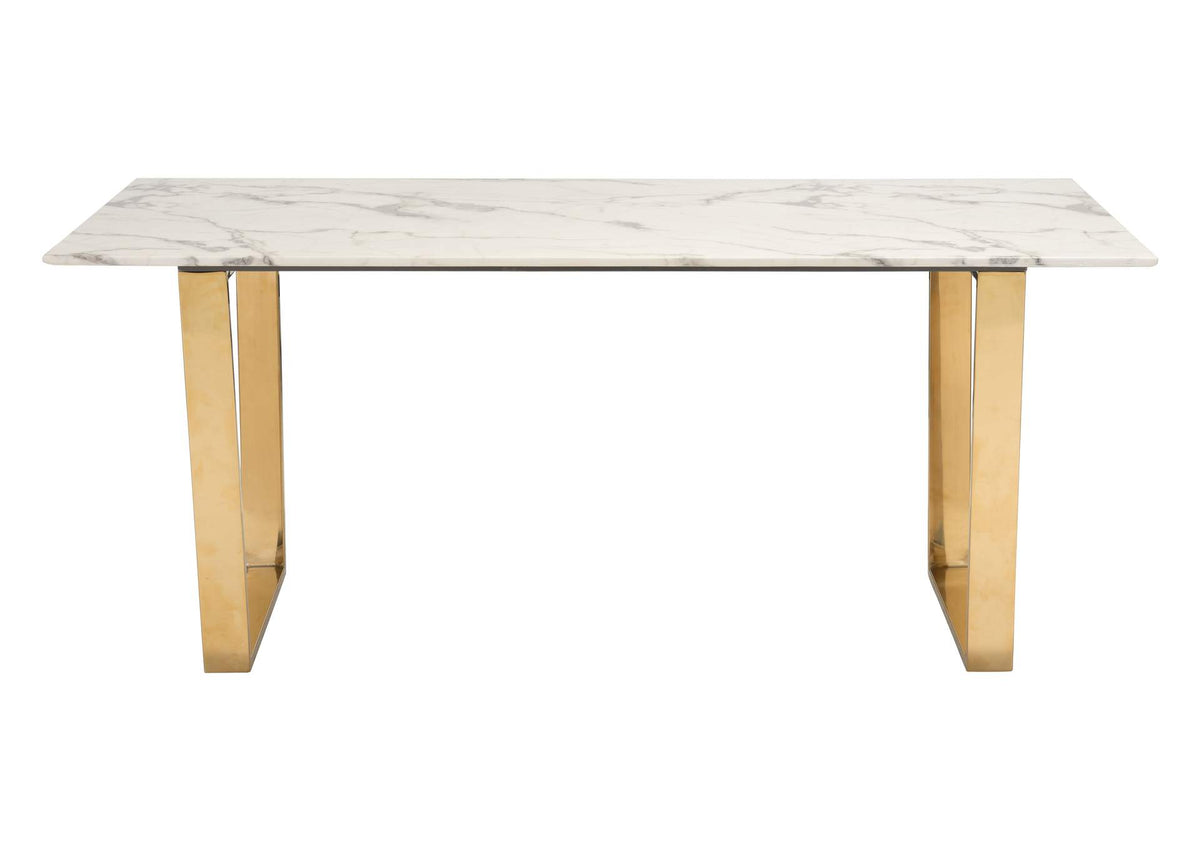 100652 Atlas Dining Table White & Gold
