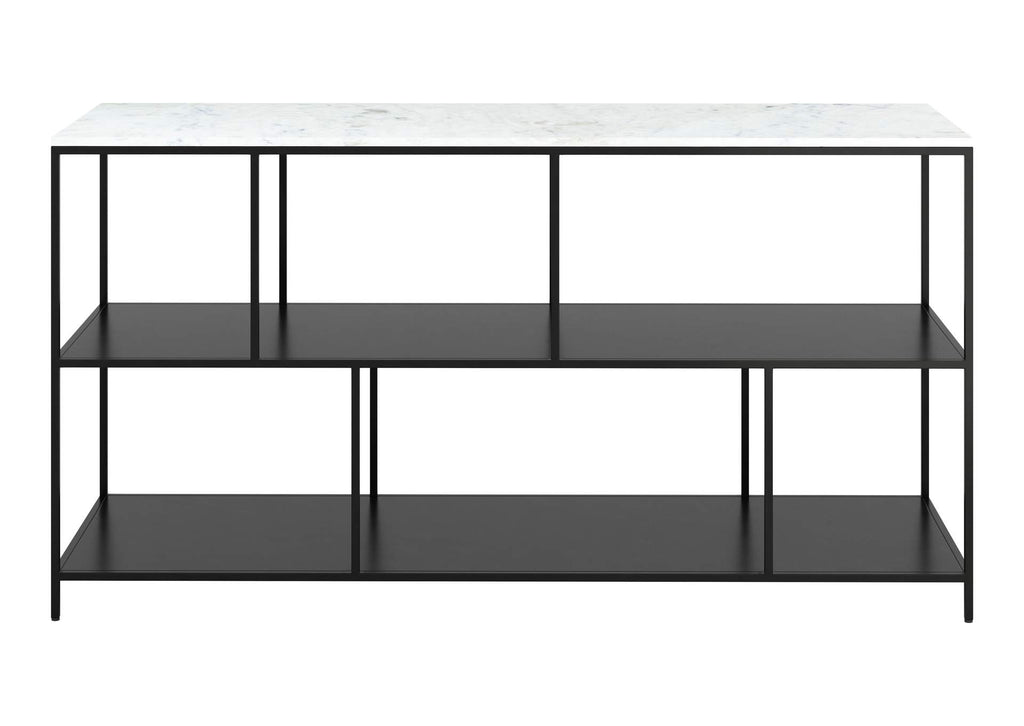 109487 Singularity Console Table White & Black