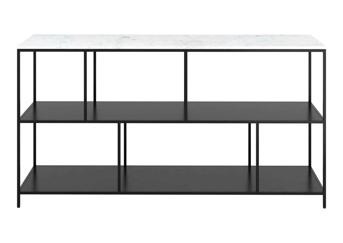 109487 Singularity Console Table White & Black