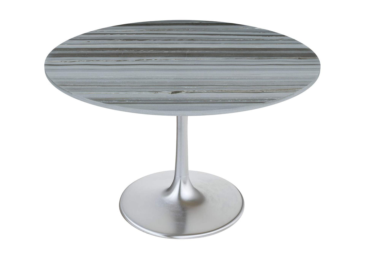 109446 Star City Dining Table Gray & Silver