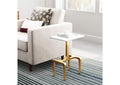 101512 Clement Side Table White & Gold