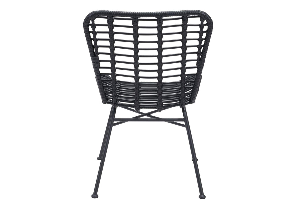 703946 Lorena Outdoor Dining Chair (Set Of 2) Black