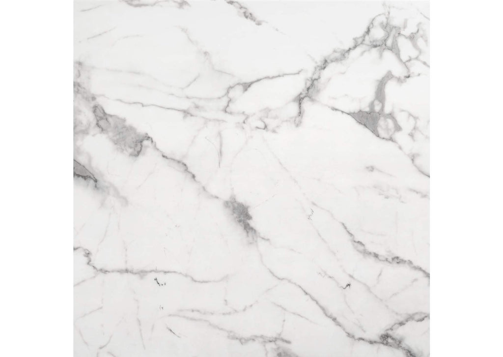 100707 Atlas Dining Table White & Silver